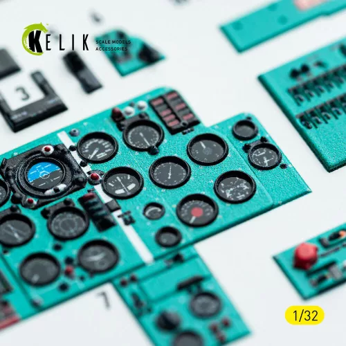 Kelik MiG-21 F-13 - interior 3D decals for Trumpeter kit - 3D belsőtér-részletező matricakészlet