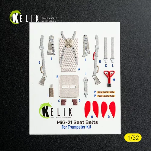 Kelik MiG-21 F-13 - interior 3D decals for Trumpeter kit - 3D belsőtér-részletező matricakészlet