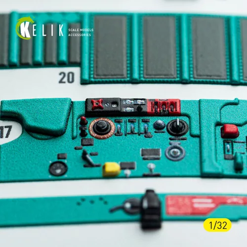 Kelik MiG-21 F-13 - interior 3D decals for Trumpeter kit - 3D belsőtér-részletező matricakészlet