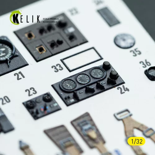 Kelik Bf-110D - interior 3D decals for Dragon/Hobby 2000 kit - 3D belsőtér-részletező matricakészlet, Dragon/Hobby 2000 makettekhez