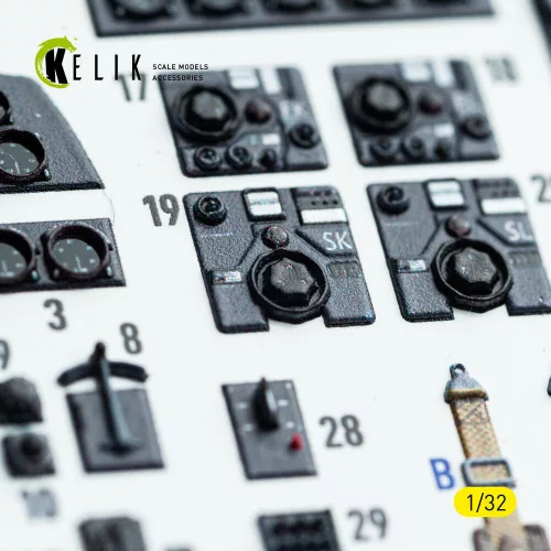 Kelik Bf-110D - interior 3D decals for Dragon/Hobby 2000 kit - 3D belsőtér-részletező matricakészlet, Dragon/Hobby 2000 makettekhez