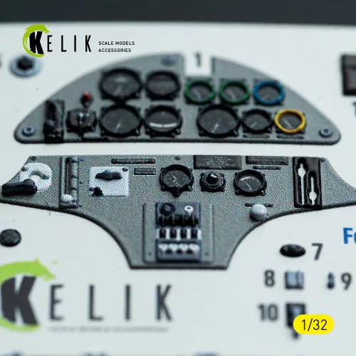 Kelik Hs-123A-1 - interior 3D decals for ICM kit - 3D belsőtér-részletező matricakészlet