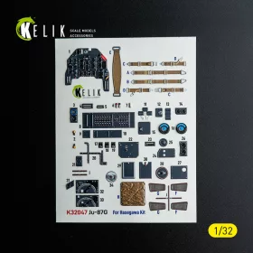   Kelik Ju-87G - interior 3D decals for Hasegawa kit - 3D belsőtér-részletező matricakészlet