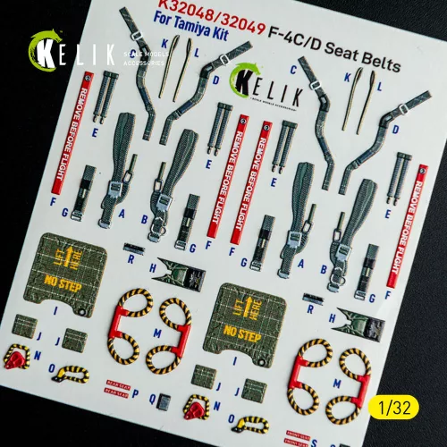 Kelik F-4C - interior 3D decals for Tamiya kit - 3D belsőtér-részletező matricakészlet