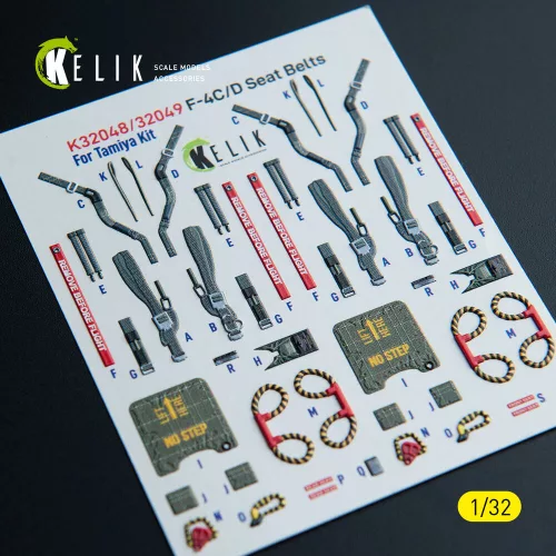 Kelik F-4C - interior 3D decals for Tamiya kit - 3D belsőtér-részletező matricakészlet