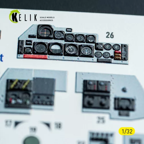 Kelik F-4C - interior 3D decals for Tamiya kit - 3D belsőtér-részletező matricakészlet