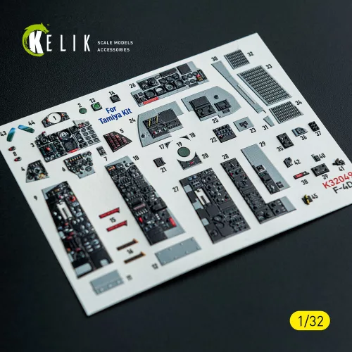 Kelik F-4D - interior 3D decals for Tamiya kit - 3D belsőtér-részletező matricakészlet