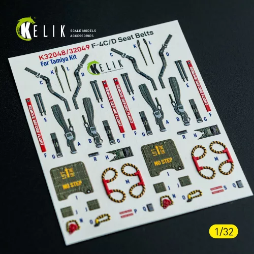 Kelik F-4D - interior 3D decals for Tamiya kit - 3D belsőtér-részletező matricakészlet