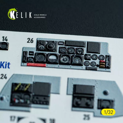 Kelik F-4D - interior 3D decals for Tamiya kit - 3D belsőtér-részletező matricakészlet