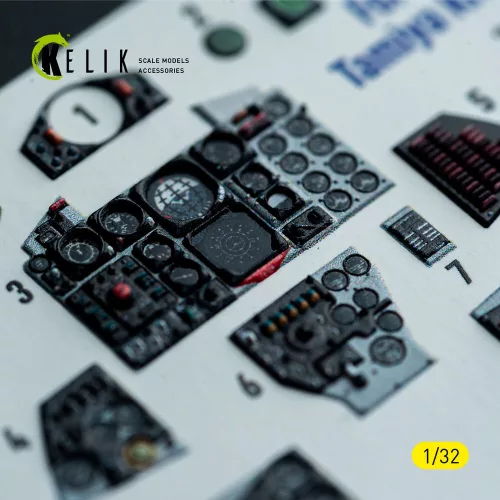 Kelik F-4D - interior 3D decals for Tamiya kit - 3D belsőtér-részletező matricakészlet