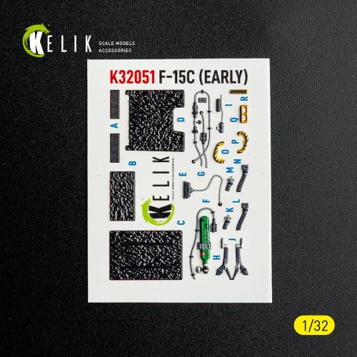 Kelik F-15C (early) - interior 3D decals for Tamiya kit - 3D belsőtér-részletező matricakészlet