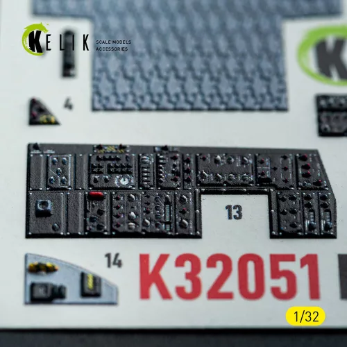 Kelik F-15C (early) - interior 3D decals for Tamiya kit - 3D belsőtér-részletező matricakészlet