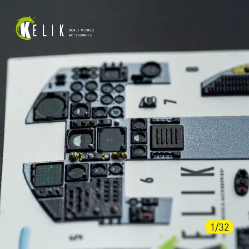 Kelik F-15C (early) - interior 3D decals for Tamiya kit - 3D belsőtér-részletező matricakészlet