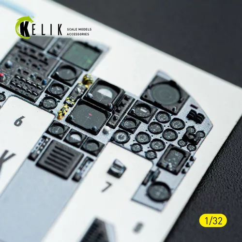 Kelik F-15C (early) - interior 3D decals for Tamiya kit - 3D belsőtér-részletező matricakészlet