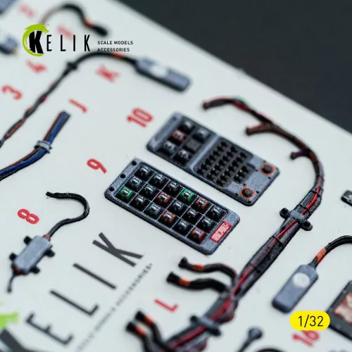 Kelik F-15C (early) - interior 3D decals for Tamiya kit - 3D belsőtér-részletező matricakészlet