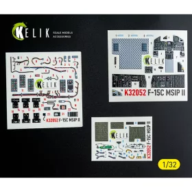   Kelik F-15C MSIP II- interior 3D decals for Tamiya kit - 3D belsőtér-részletező matricakészlet