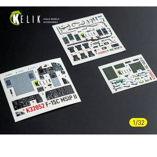 Kelik F-15C MSIP II- interior 3D decals for Tamiya kit - 3D belsőtér-részletező matricakészlet
