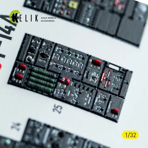 Kelik F-14A - interior 3D decals for Tamiya kit - 3D belsőtér-részletező matricakészlet