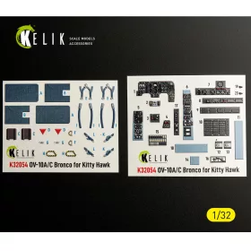  Kelik OV-10A/C Bronco - interior 3D decals for Kitty Hawk/Zimi models kit - 3D belsőtér-részletező matricakészlet