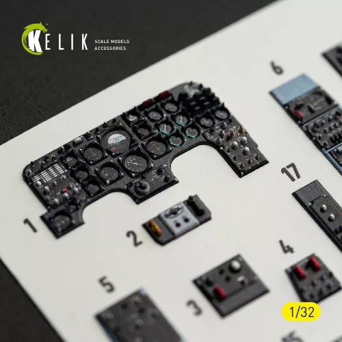 Kelik OV-10A/C Bronco - interior 3D decals for Kitty Hawk/Zimi models kit - 3D belsőtér-részletező matricakészlet