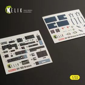   Kelik OV-10D Bronco - interior 3D decals for Kitty Hawk/Zimi models kit - 3D belsőtér-részletező matricakészlet