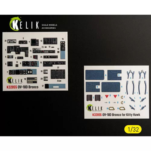 Kelik OV-10D Bronco - interior 3D decals for Kitty Hawk/Zimi models kit - 3D belsőtér-részletező matricakészlet