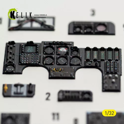 Kelik OV-10D Bronco - interior 3D decals for Kitty Hawk/Zimi models kit - 3D belsőtér-részletező matricakészlet