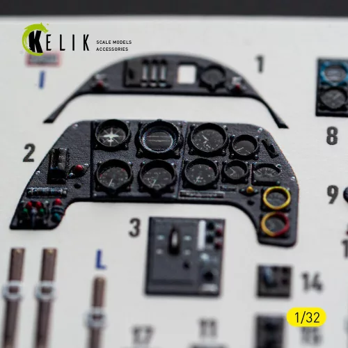Kelik Bf-109 G2/4 - interior 3D decals for Revell - 3D belsőtér-részletező matricakészlet