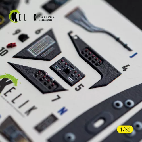 Kelik Bf-109 G2/4 - interior 3D decals for Revell - 3D belsőtér-részletező matricakészlet