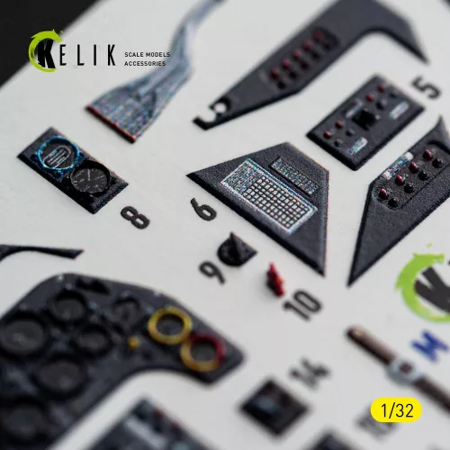Kelik Bf-109 G2/4 - interior 3D decals for Revell - 3D belsőtér-részletező matricakészlet