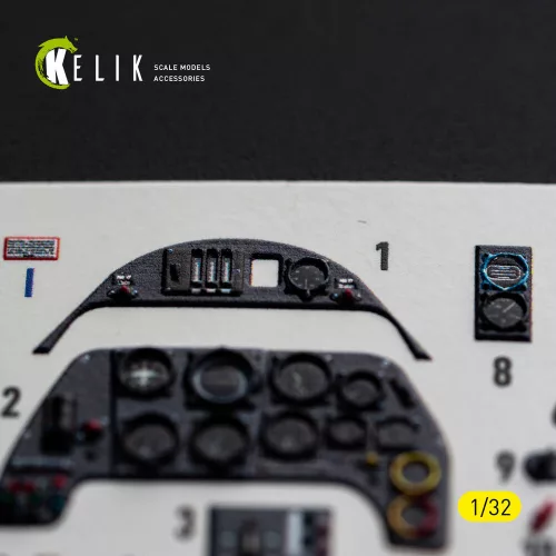 Kelik Bf-109 G2/4 - interior 3D decals for Revell - 3D belsőtér-részletező matricakészlet
