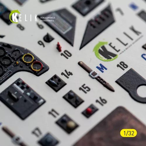Kelik Bf-109 G2/4 - interior 3D decals for Revell - 3D belsőtér-részletező matricakészlet
