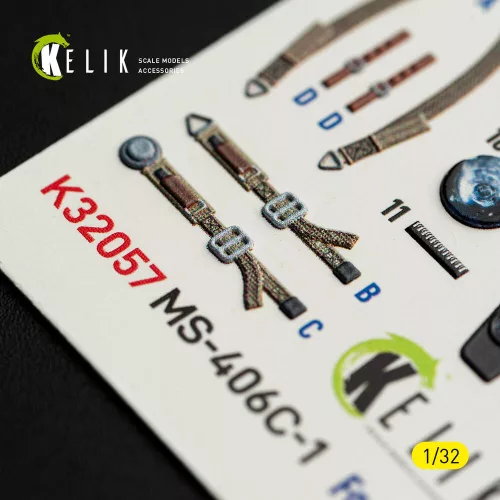 Kelik MS-406C-1 - interior 3D decals for Special Hobby kit - 3D belsőtér-részletező matricakészlet