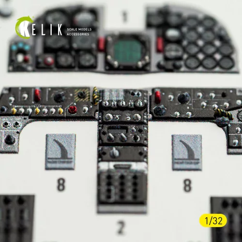 Kelik RF-5E - interior 3D decals for Kitty Hawk/Zimi models kit - 3D belsőtér-részletező matricakészlet