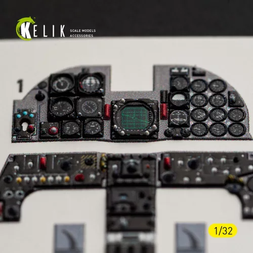 Kelik F-5F - interior 3D decals for Kitty Hawk/Zimi models kit - 3D belsőtér-részletező matricakészlet