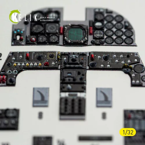 Kelik F-5F - interior 3D decals for Kitty Hawk/Zimi models kit - 3D belsőtér-részletező matricakészlet