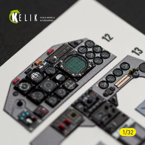 Kelik F-5F - interior 3D decals for Kitty Hawk/Zimi models kit - 3D belsőtér-részletező matricakészlet