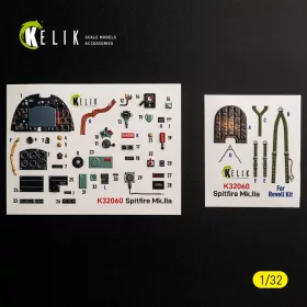   Kelik Spitfire Mk.IIa - interior 3D decals for Revell - 3D belsőtér-részletező matricakészlet