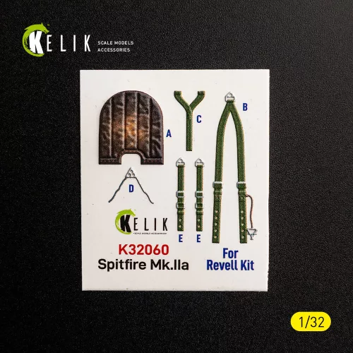 Kelik Spitfire Mk.IIa - interior 3D decals for Revell - 3D belsőtér-részletező matricakészlet