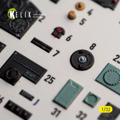 Kelik Spitfire Mk.IIa - interior 3D decals for Revell - 3D belsőtér-részletező matricakészlet