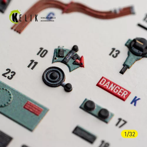Kelik Spitfire Mk.IIa - interior 3D decals for Revell - 3D belsőtér-részletező matricakészlet
