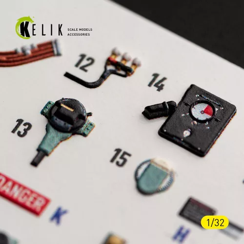 Kelik Spitfire Mk.IIa - interior 3D decals for Revell - 3D belsőtér-részletező matricakészlet