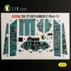 Kelik SU-27UB Flanker C - interior 3D decals for Trumpeter kit - 3D belsőtér-részletező matricakészlet