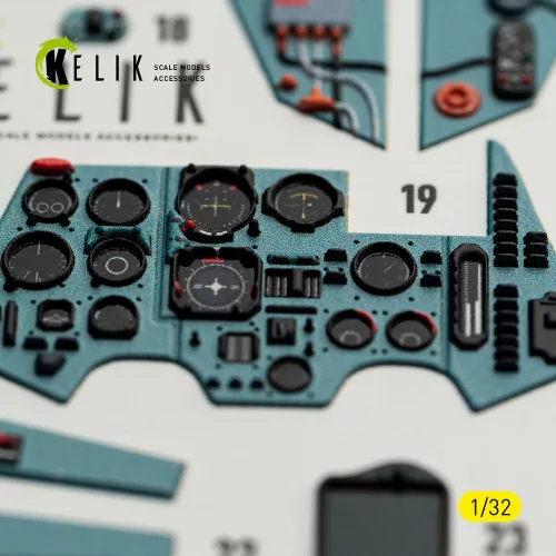Kelik SU-27UB Flanker C - interior 3D decals for Trumpeter kit - 3D belsőtér-részletező matricakészlet