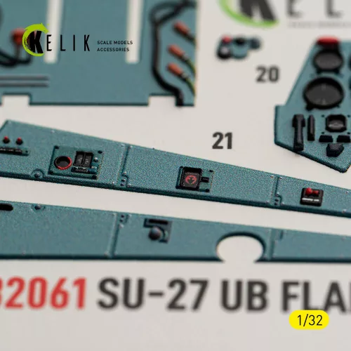 Kelik SU-27UB Flanker C - interior 3D decals for Trumpeter kit - 3D belsőtér-részletező matricakészlet