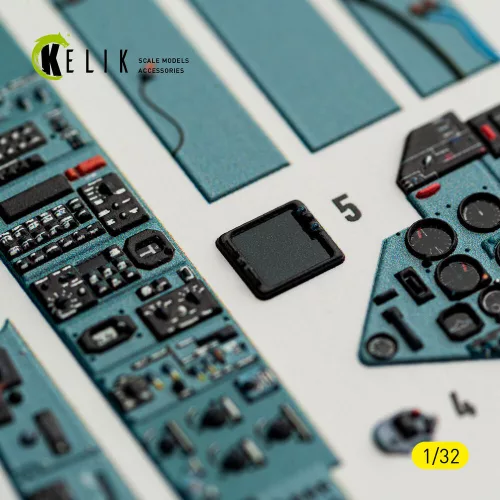 Kelik SU-27UB Flanker C - interior 3D decals for Trumpeter kit - 3D belsőtér-részletező matricakészlet