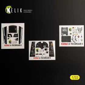   Kelik A-7D CORSAIR II - interior 3D decals for Trumpeter kit - 3D belsőtér-részletező matricakészlet