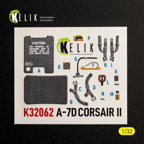 Kelik A-7D CORSAIR II - interior 3D decals for Trumpeter kit - 3D belsőtér-részletező matricakészlet