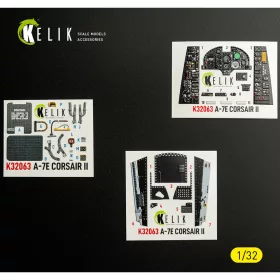   Kelik A-7E CORSAIR II - interior 3D decals for Trumpeter kit - 3D belsőtér-részletező matricakészlet