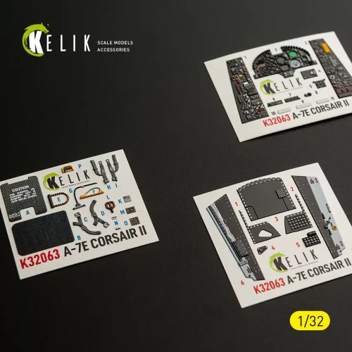 Kelik A-7E CORSAIR II - interior 3D decals for Trumpeter kit - 3D belsőtér-részletező matricakészlet